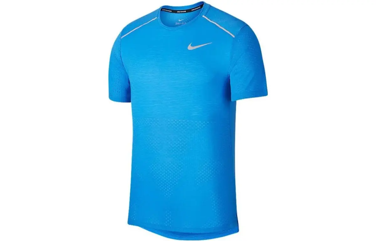 Nike T-Shirts Men's Peace Blue Crew Neck Moderate Straight Fit