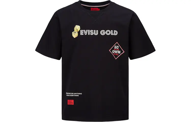 EVISU x DAFUWENG T Shirt Men's Black
