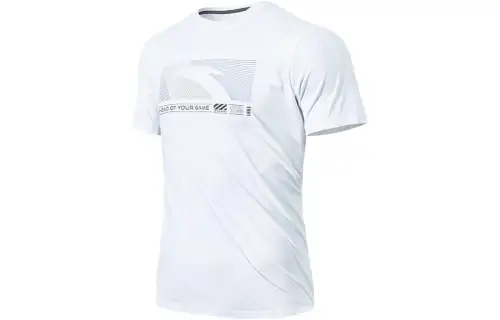 ANTA Variety Training Collection T Shirts Men's White Crew Neck Moderate Straight Fit