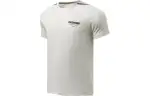Li Ning Fitness Series T Shirts Men's Ivory Crew Neck Moderate Straight Fit