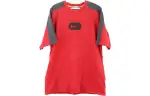 Nike T Shirts Men's Red Crew Neck Moderate Straight Fit