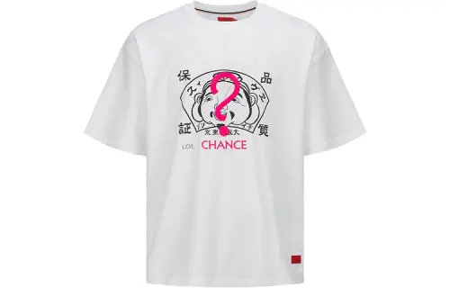 EVISU T Shirts Men's White Crew Neck Moderate Other