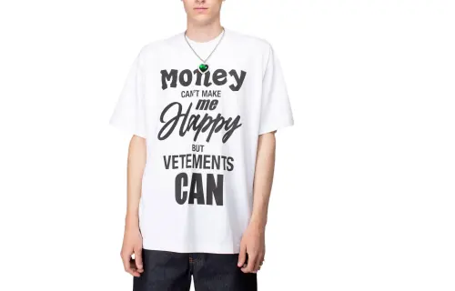 Vetements Short-Sleeve Slogan Printed T-Shirt