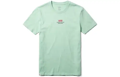 Vans T Shirts Unisex Green Crew Neck Moderate Straight Fit