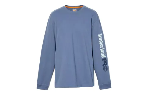 Timberland T Shirts Men's Blue Crew Neck Moderate Straight Fit