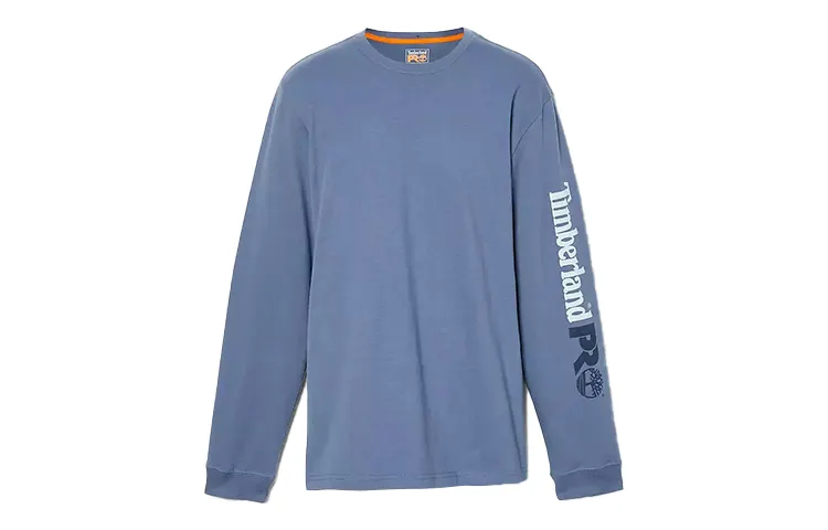 Timberland T Shirts Men's Blue Crew Neck Moderate Straight Fit