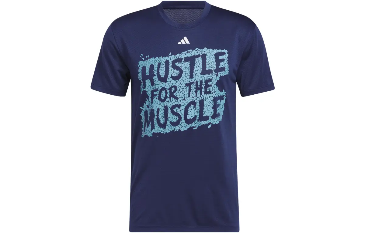 Adidas AEROREADY T-Shirts Men's Dark Blue Crew Neck Moderate Straight Fit