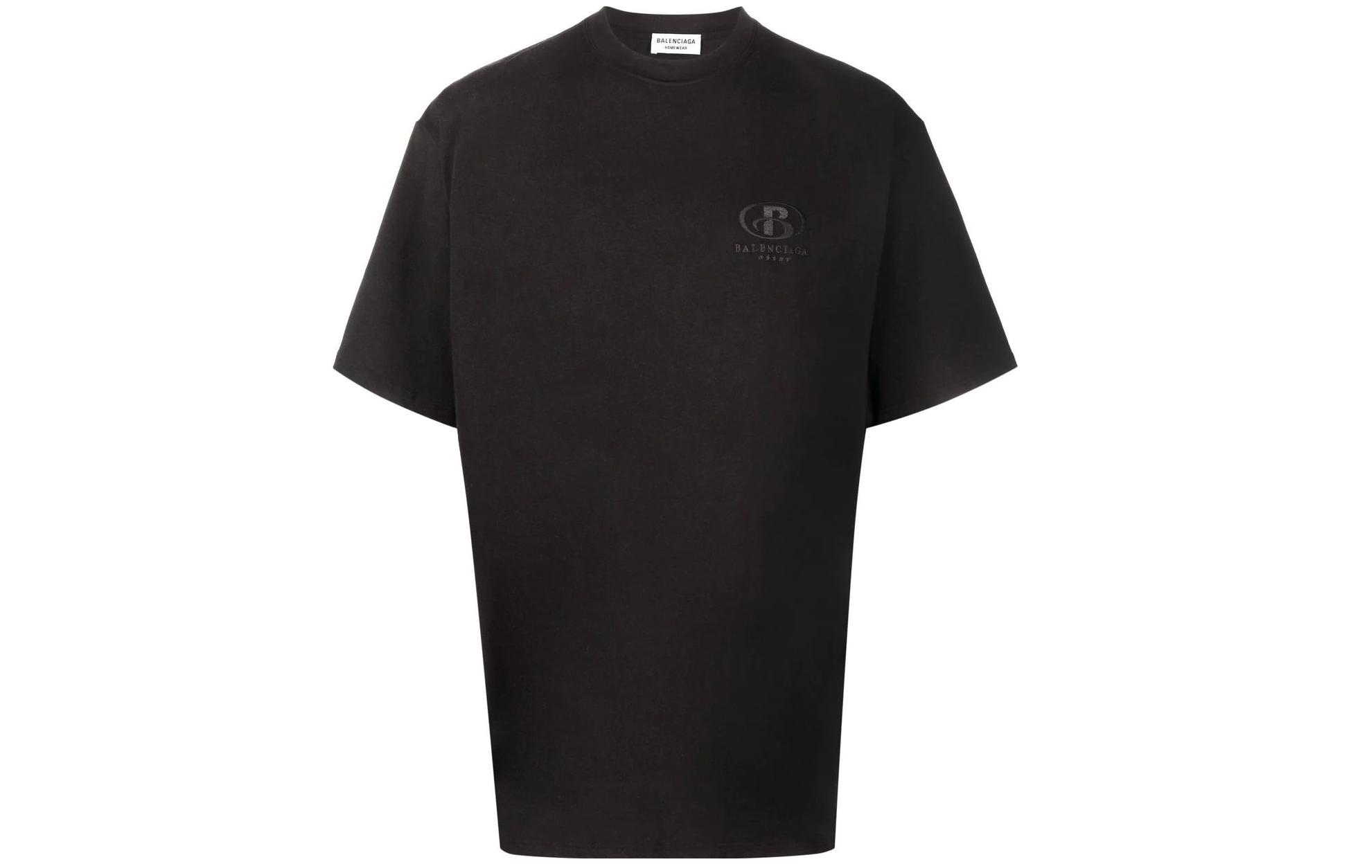 Balenciaga Pre Owned Logo embroidered Cotton T shirt