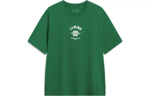 Li Ning Sports Lifestyle Collection China Culture Collection T Shirt Men's Cool Pine Green