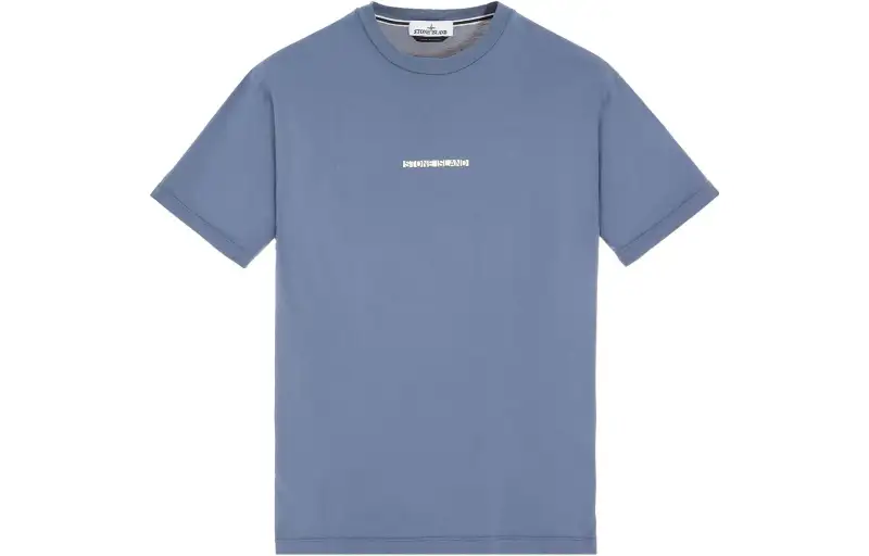 STONE ISLAND T Shirts Men's Blue Crew Neck Moderate