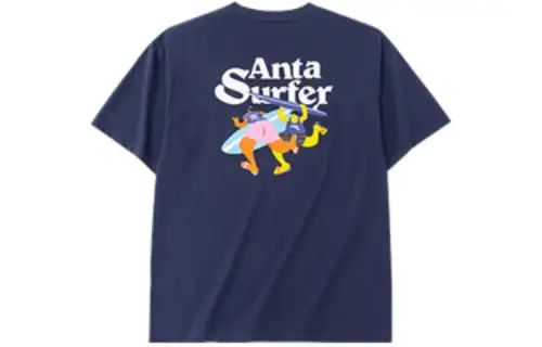 ANTA Life Collection T Shirts Unisex Blue Crew Neck Moderate Straight Fit