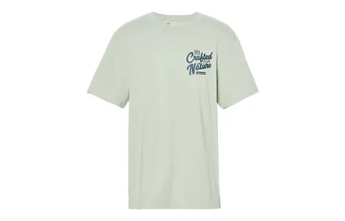 Timberland T Shirts Unisex Green Crew Neck Moderate Straight Fit