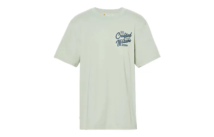 Timberland T Shirts Unisex Green Crew Neck Moderate Straight Fit
