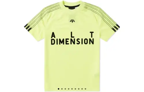 Adidas Originals T Shirts Men's Sun Yellow Crew Neck Moderate Straight Fit