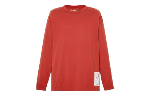Timberland T Shirts Unisex Red Crew Neck Moderate Straight Fit