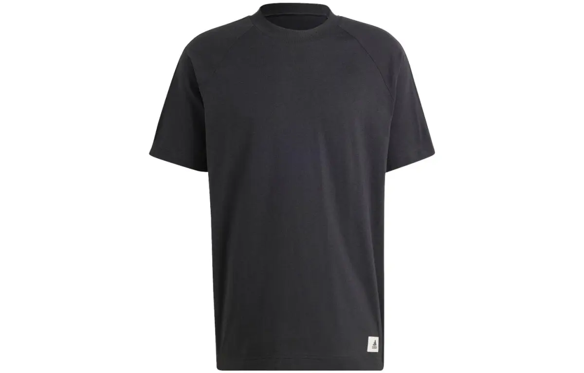 Adidas T-Shirts Unisex Black Crew Neck Moderate Straight Fit