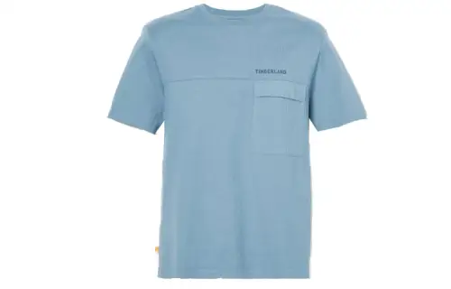 Timberland Drop Shoulder Sleeve T Shirt Men's Light Blue