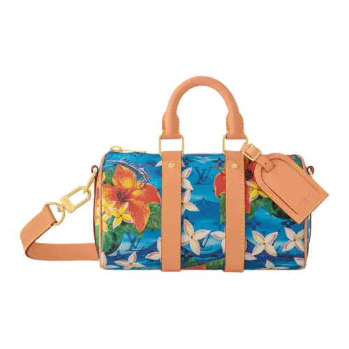 LOUIS VUITTON Keepall Bandouliere 25 Monogram Surfin' Bright Blue