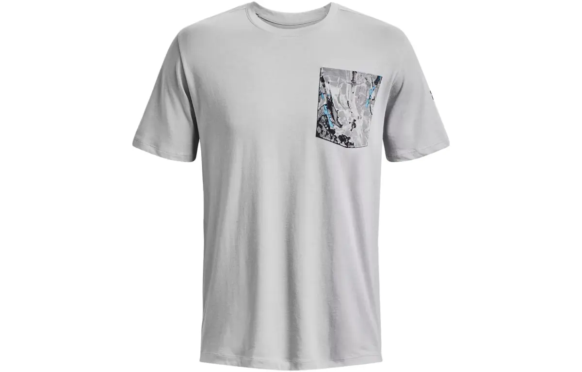 Under Armour T-Shirts Men's Modern Gray Crew Neck Moderate Straight Fit