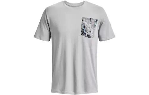 Under Armour T Shirts Men's Modern Gray Crew Neck Moderate Straight Fit