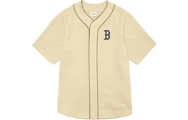 MLB T Shirt Unisex Beige Yellow