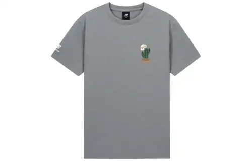 New Balance T Shirts Men's Gray Crew Neck Moderate Straight Fit