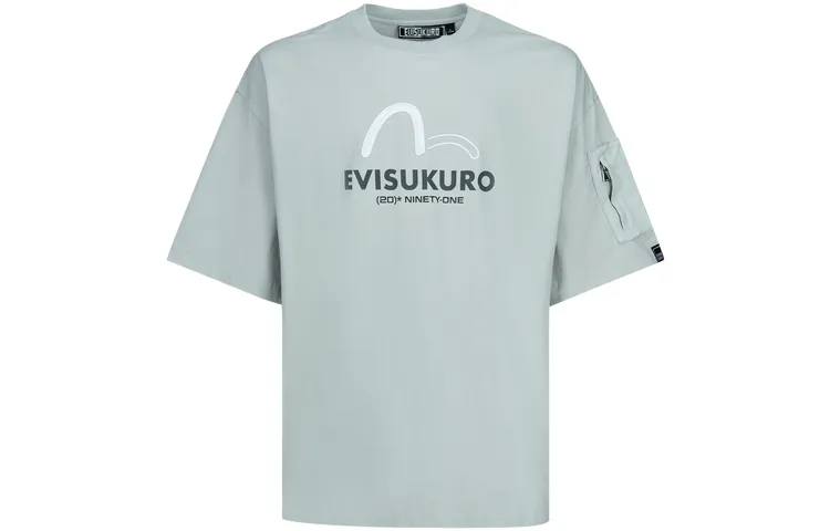 EVISU T Shirts Men's Crew Neck Moderate Straight Fit