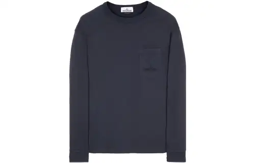 STONE ISLAND T Shirts Men's Marine Blue Crew Neck Moderate