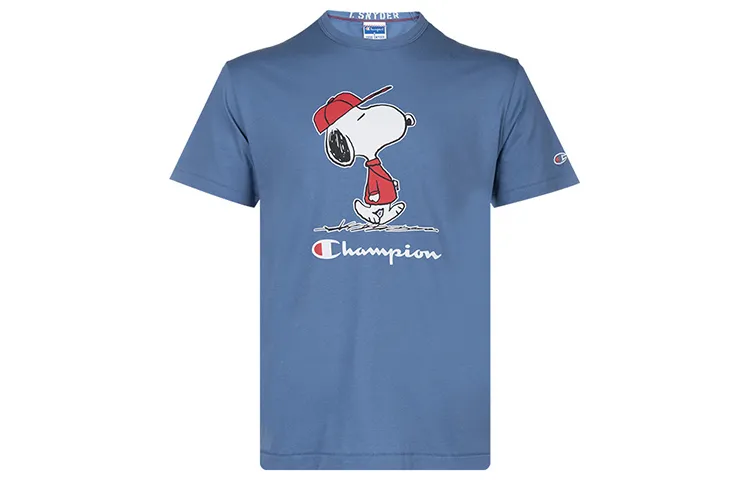 Champion x Peanuts T Shirt Men's Blue