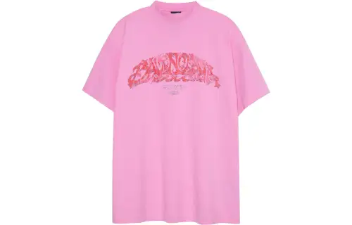 Balenciaga SS23 T Shirt Loose Fit Unisex Pink