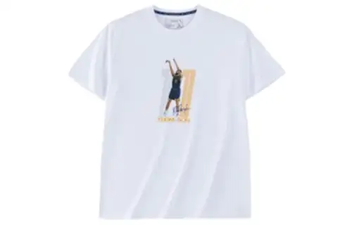 ANTA Basketball Collection T Shirts Men's White Crew Neck Moderate Straight Fit