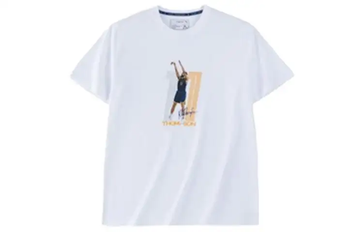 ANTA Basketball Collection T Shirts Men's White Crew Neck Moderate Straight Fit