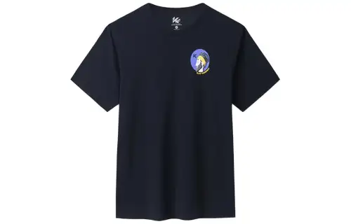 ANTA T Shirts Men's Black Crew Neck Moderate Straight Fit