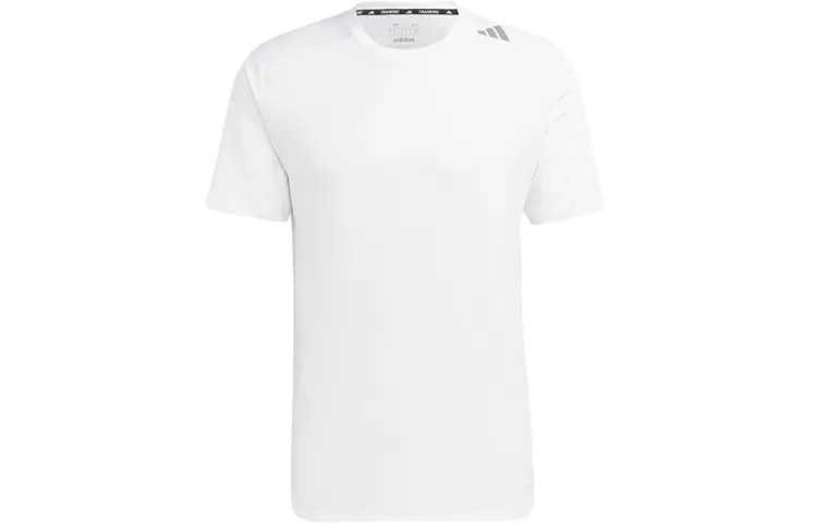 Adidas HIIT T-Shirts Men's White Crew Neck Moderate