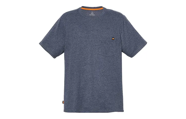 Timberland T Shirts Men's Dark Blue Crew Neck Moderate Straight Fit