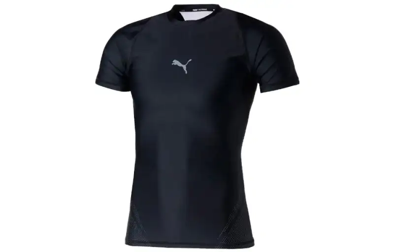 PUMA T Shirts Men's Black Crew Neck Thin