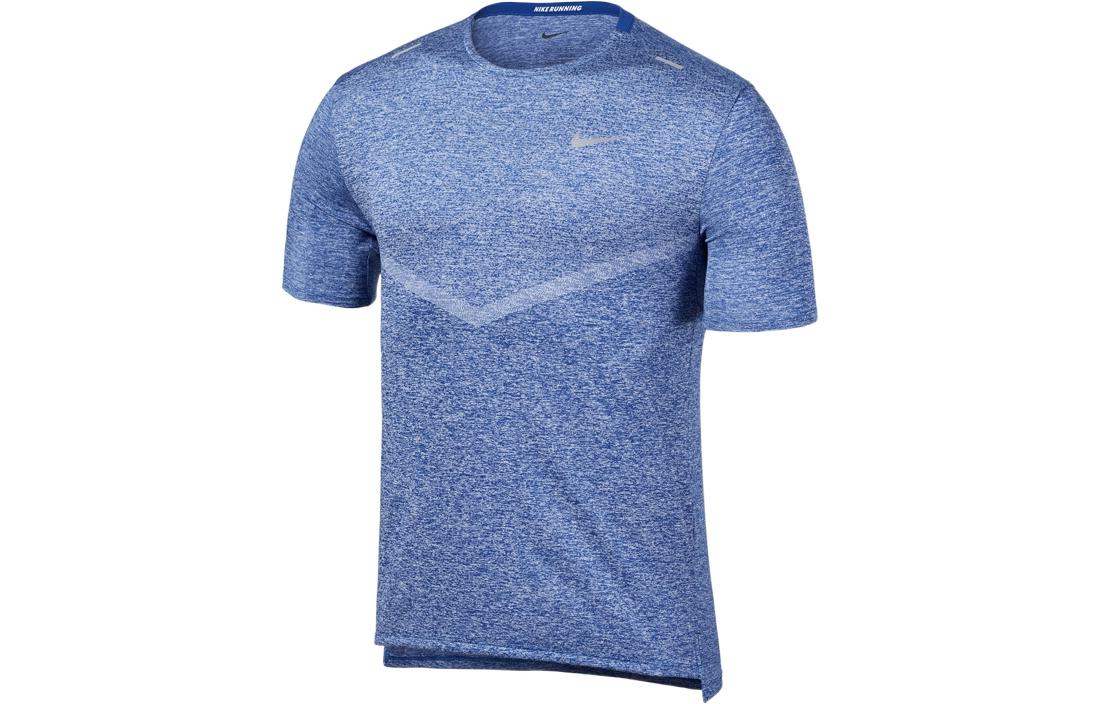 Nike Running T Shirts Men’s Blue Crew Neck Moderate Straight Fit