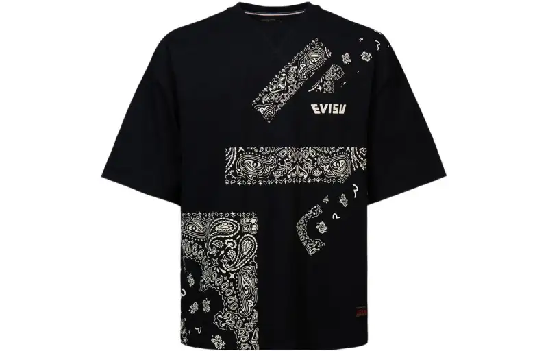 EVISU T Shirts Men's Crew Neck Moderate Straight Fit