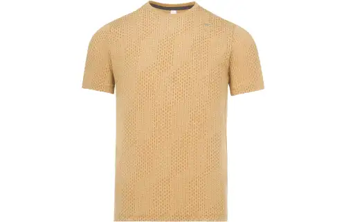 Reebok T Shirts Men's Brown Crew Neck Moderate Straight Fit