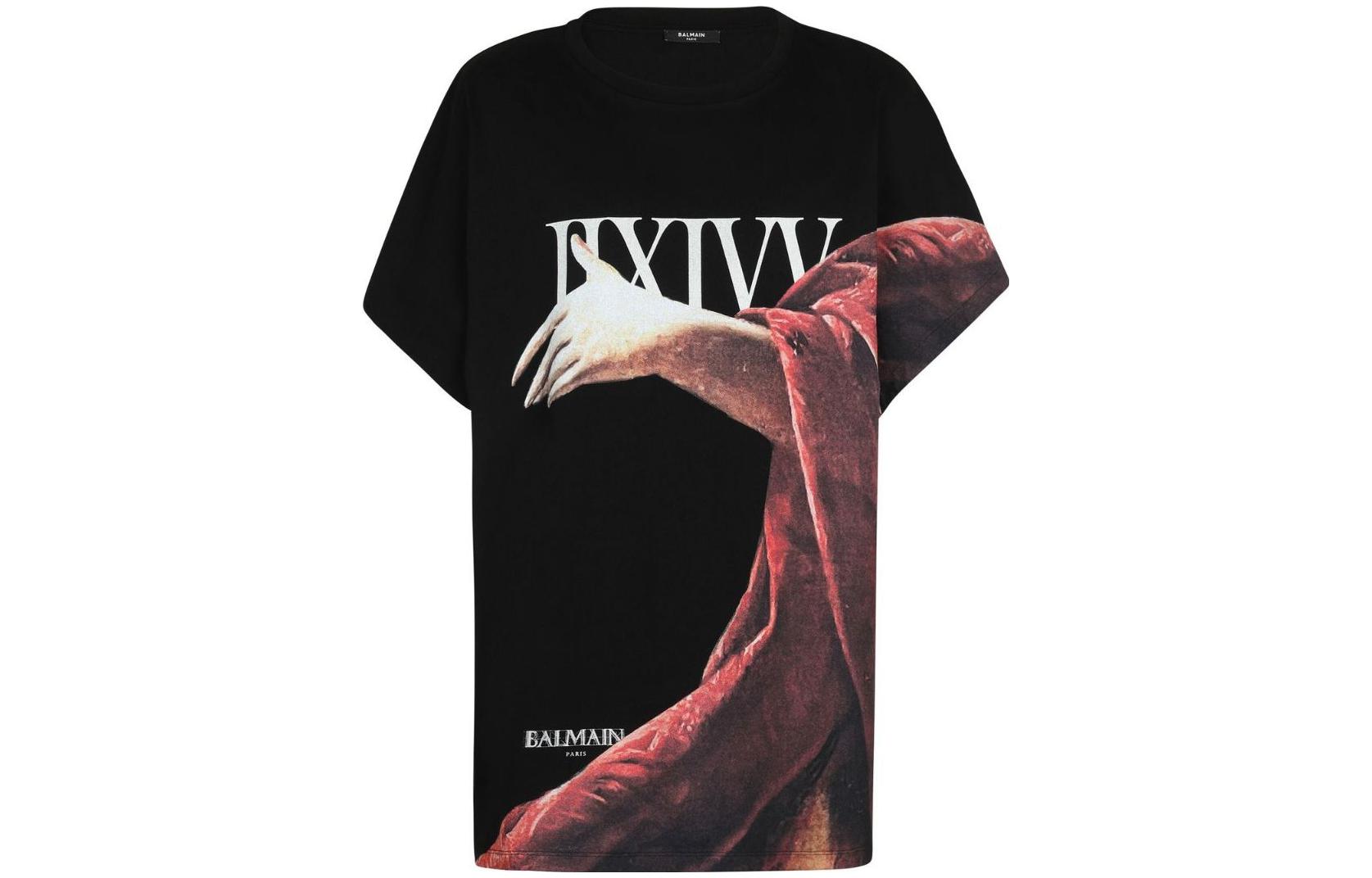 Мужская футболка BALMAIN SS23 Logo (черная)