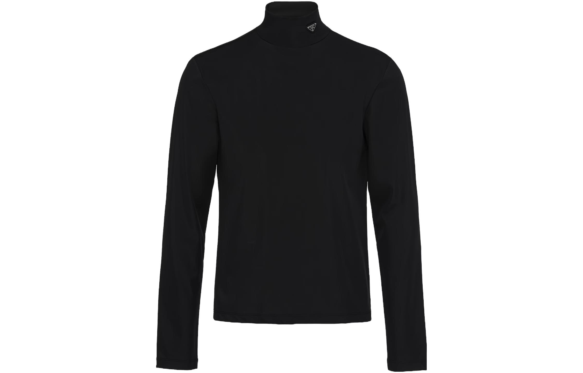 PRADA Prada, elastic black long-sleeve, with your logo imprint