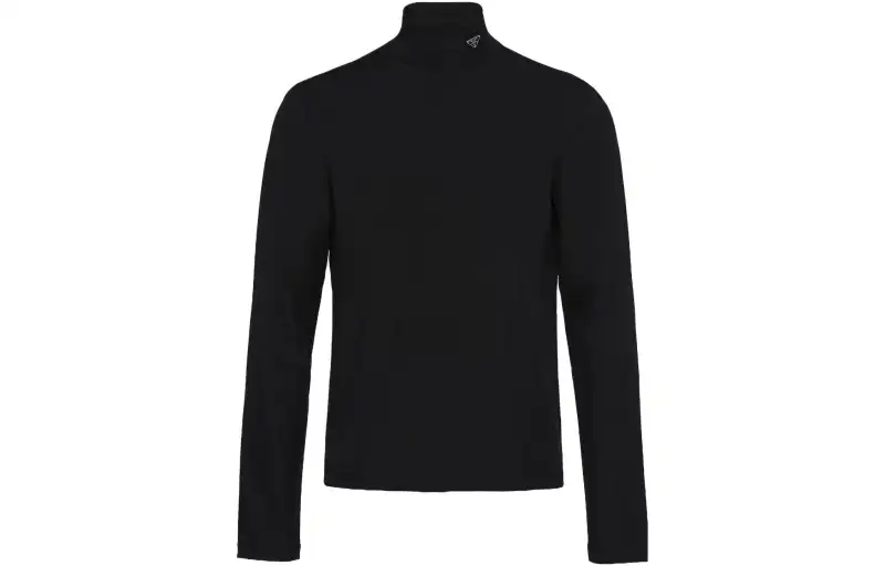 PRADA Triangle-logo Roll-neck Top
