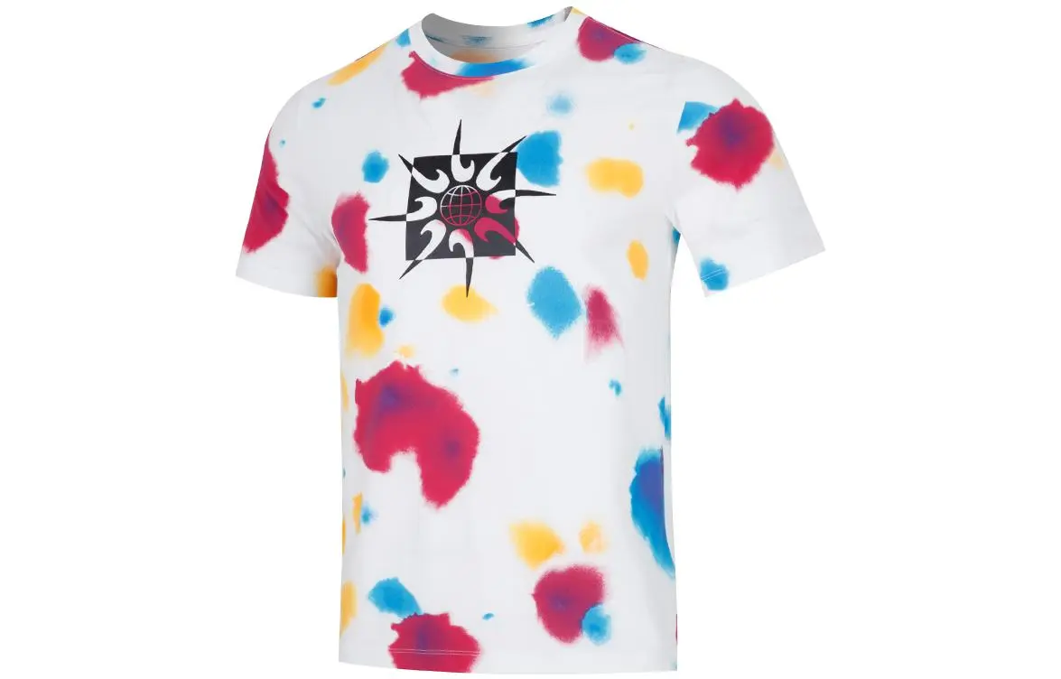Nike T-Shirts Men's White Crew Neck Moderate Straight Fit