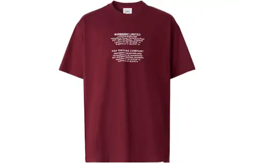 Burberry Coordinates Print Cotton T shirt