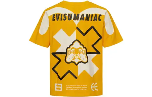 EVISU T Shirts Men's Crew Neck Moderate Straight Fit