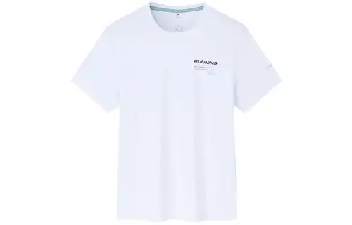 ANTA T Shirts Men's White Crew Neck Moderate Straight Fit