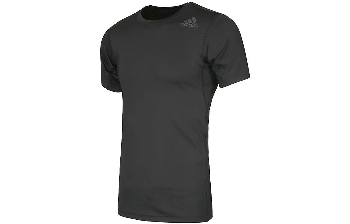 Adidas T-Shirts Men's Black Crew Neck Moderate