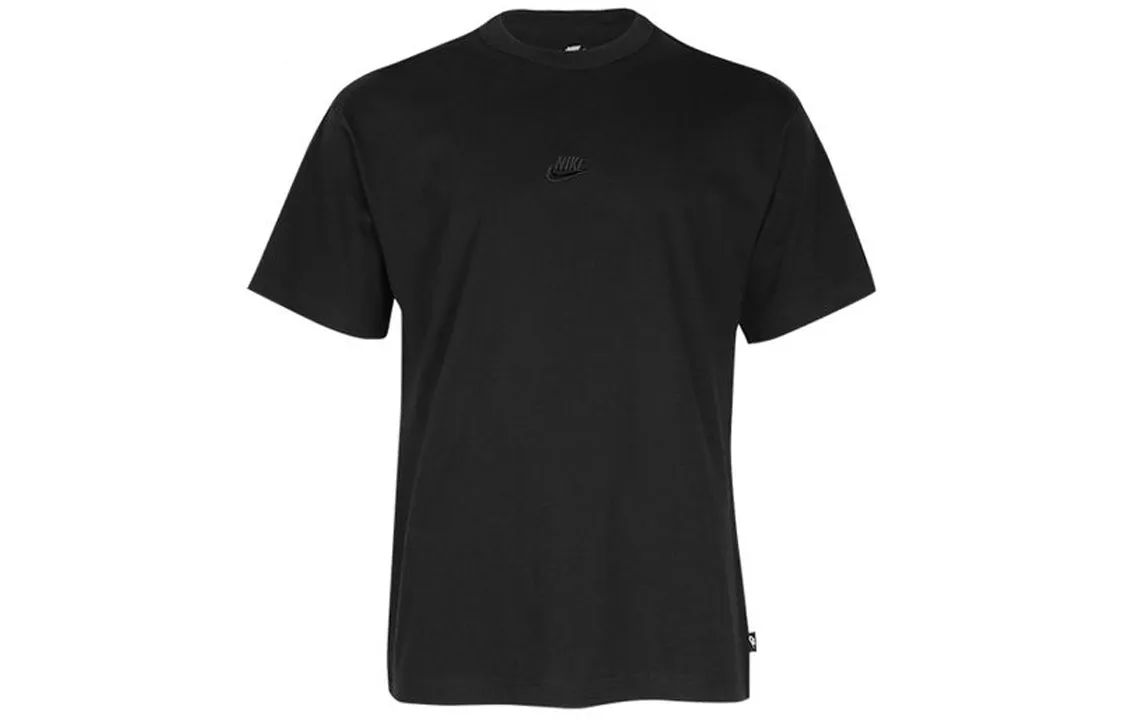 Nike T-Shirts Men's Black Crew Neck Moderate Straight Fit