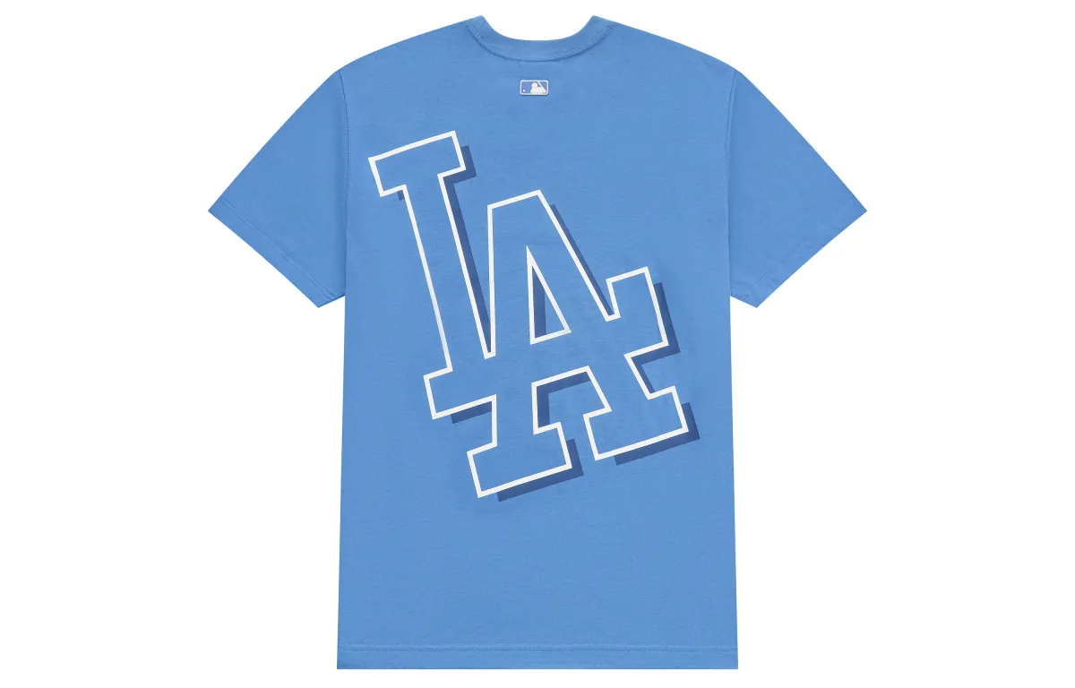 MLB Los Angeles Dodgers T-Shirts Unisex Blue Crew Neck Moderate Straight Fit