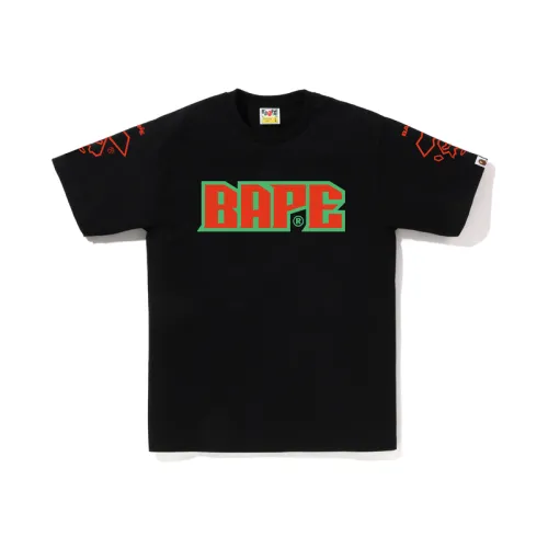 A BATHING APE T Shirts Men's Crew Neck Moderate Straight Fit